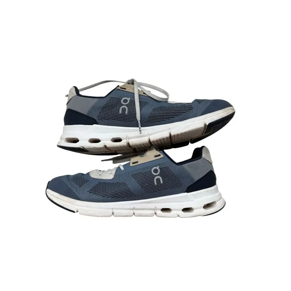 On Mens Metal Navy Cloudrift Low Top Lace Up Athletic Running Sneakers Size 9.5